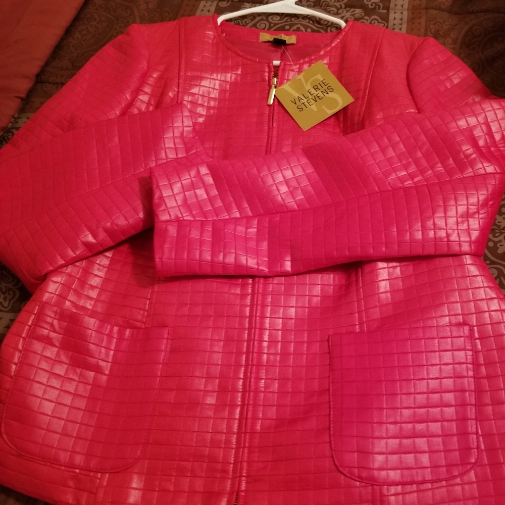 Leather looking dress jacket